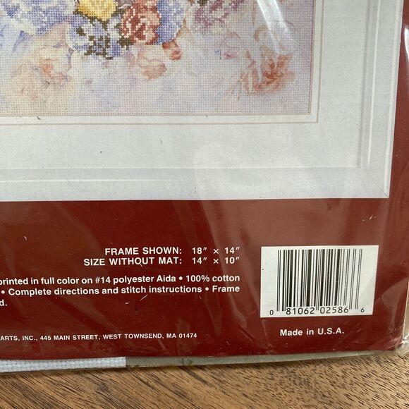 ColorArt Cross Stitch Needle Treasures Pastel Hues Floral Display New Kit #02586 - Picture 5 of 6